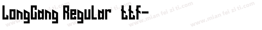 LongCang Regular.ttf字体转换